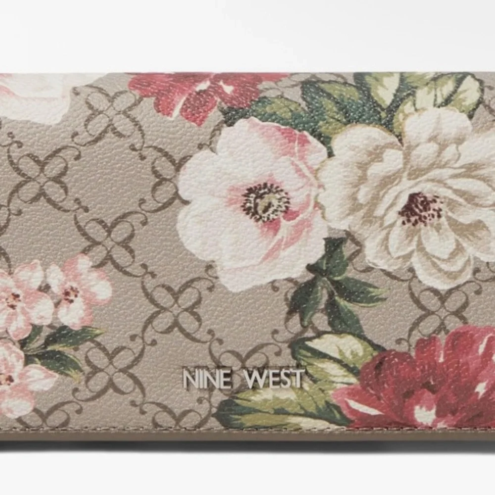 Nine West Floral Women's Wallet - Beige and Pink - Picture 5 of 6